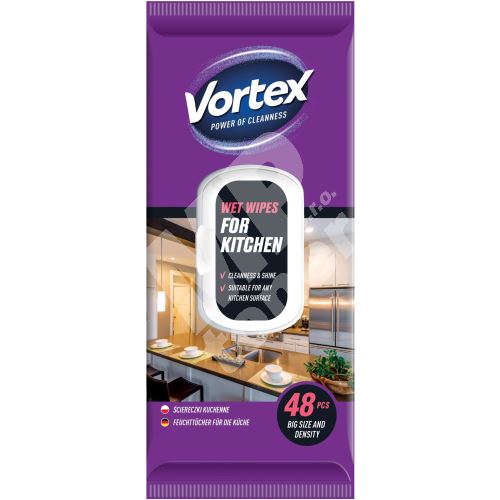Vortex vlhčené čisticí ubrousky do kuchyně, 48 ks 1