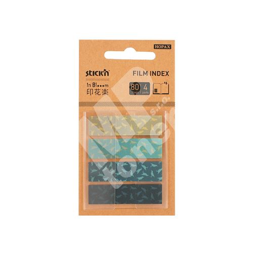 Plastové samolepicí záložky Stick n in Blooom design mix, 45 x 12 mm, šedé 1