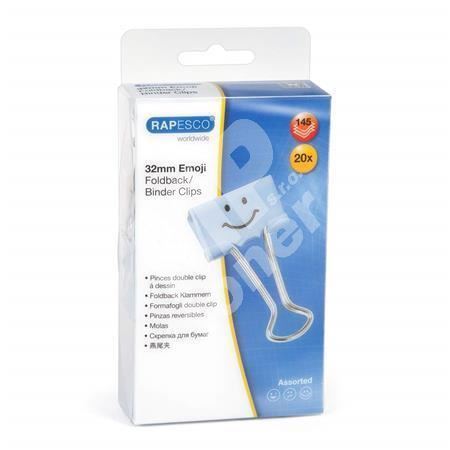 Klipy na dokumenty Rapesco Emoji, 32 mm, modrá 1