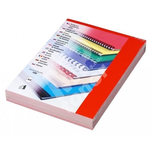 Kartónové desky pro zadní strany CHROMO, A4, 250 g, červená, 100 ks 1