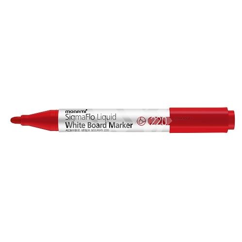 Popisovač na bílé tabule Monami 220 SigmaFlo Liquid červený 1
