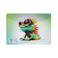 Obálka s drukem A4, Crazy animals chameleon 2 (1)