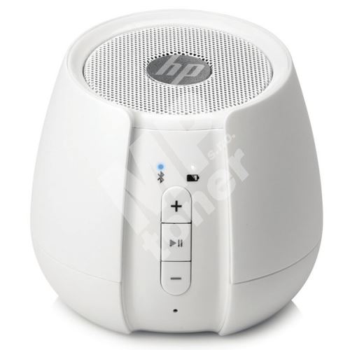 Bezdrátový reproduktor HP 1.0, 2.8W, ovládání hlasitosti, bílý, přenosný, Bluetooth 1