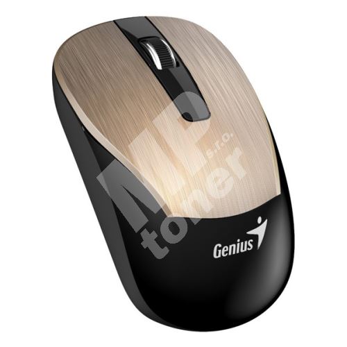 Myš Genius Eco-8015, 1600DPI, optická, 3tl., bezdrátová USB, černo-zlatá 1