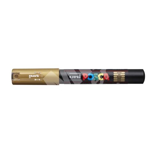 Uni Posca PC-1M akrylový popisovač, 0,7 mm, zlatý 1