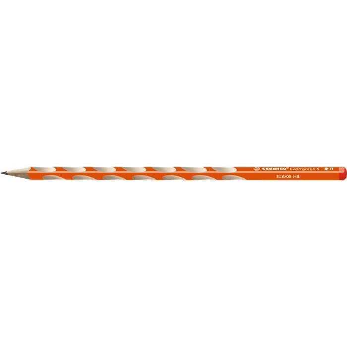 Grafitová tužka Stabilo Easygraph, oranžová, tenká, pro praváky, HB
