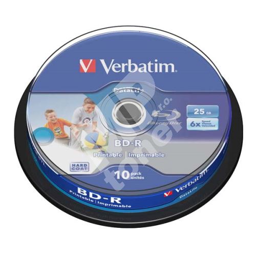 Verbatim 25GB BD-R SL, Hard Coat protective layer, spindle, 43804, 6x, 10-pack 1