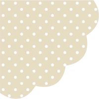 Ubrousky Paw R 32 x 32 cm, Dots Beige, 12ks