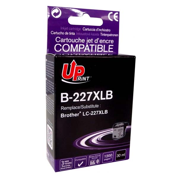 Kompatibilní cartridge Brother LC-227XLBK, MFC-J4420DW, MFC-J4620DW, black, UPrint