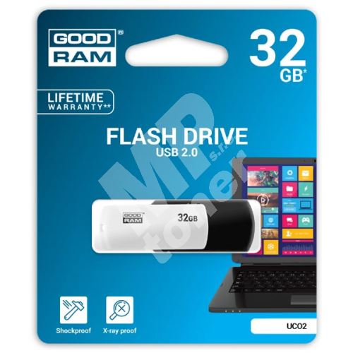 Goodram UC02 32GB, USB flash disk 2.0, černo-bílá 1