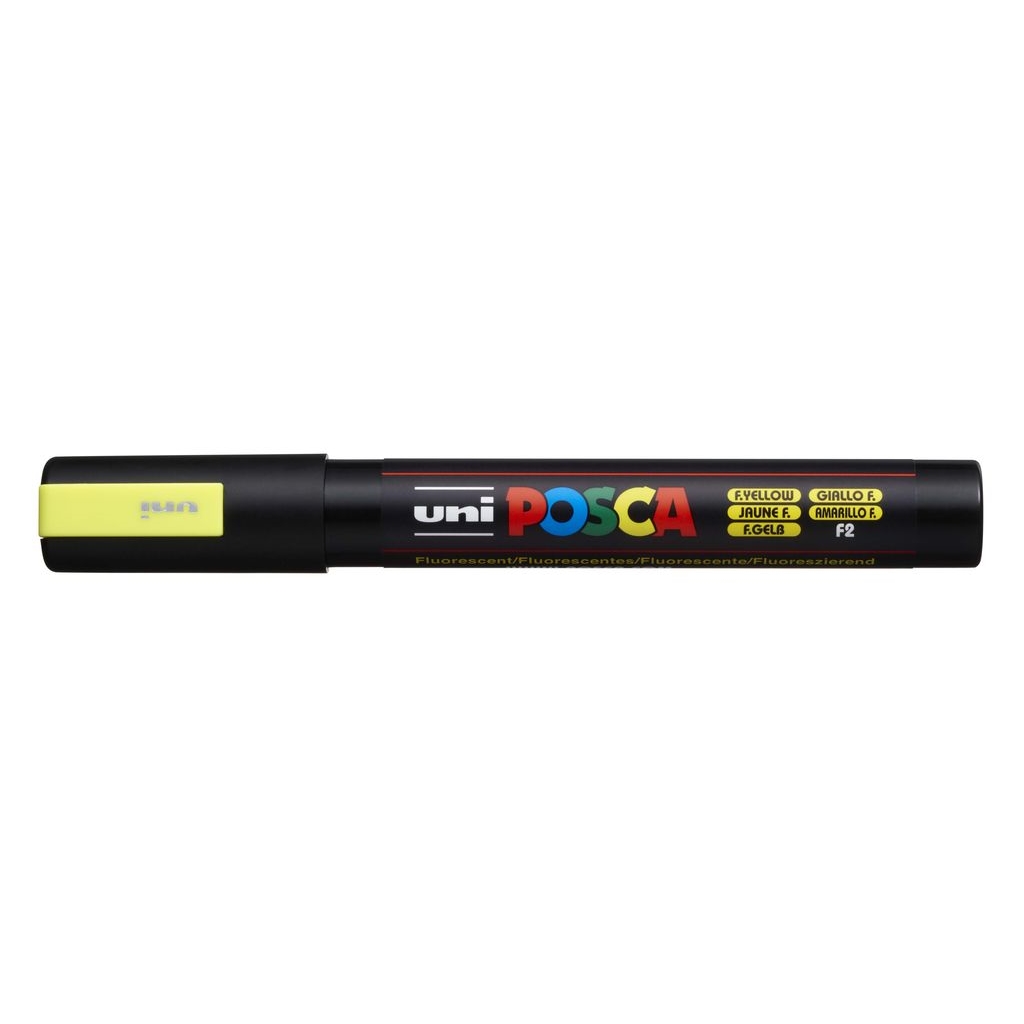 Akrylový popisovač Uni Posca PC-5M, 2,5 mm, fluo-žlutý