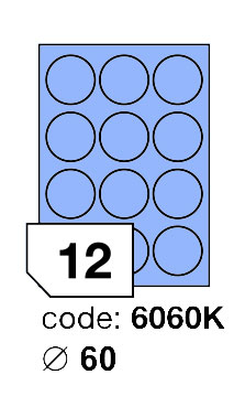 Samolepící etikety Rayfilm Office průměr 60 mm 300 archů, matně modrá, R0123.6060KD