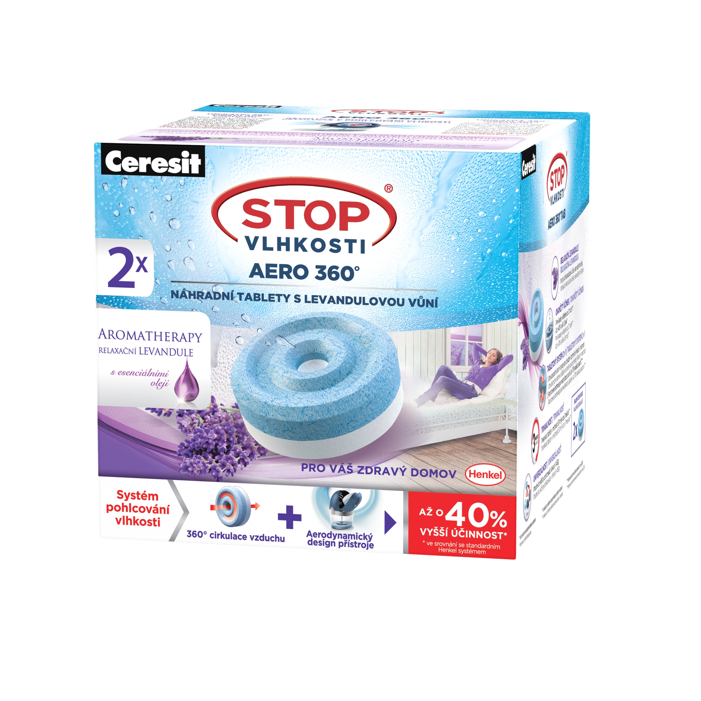 Náhradní absorpční tablety do Henkel Ceresit STOP Vlhkosti Aero 360°, aromatherapy