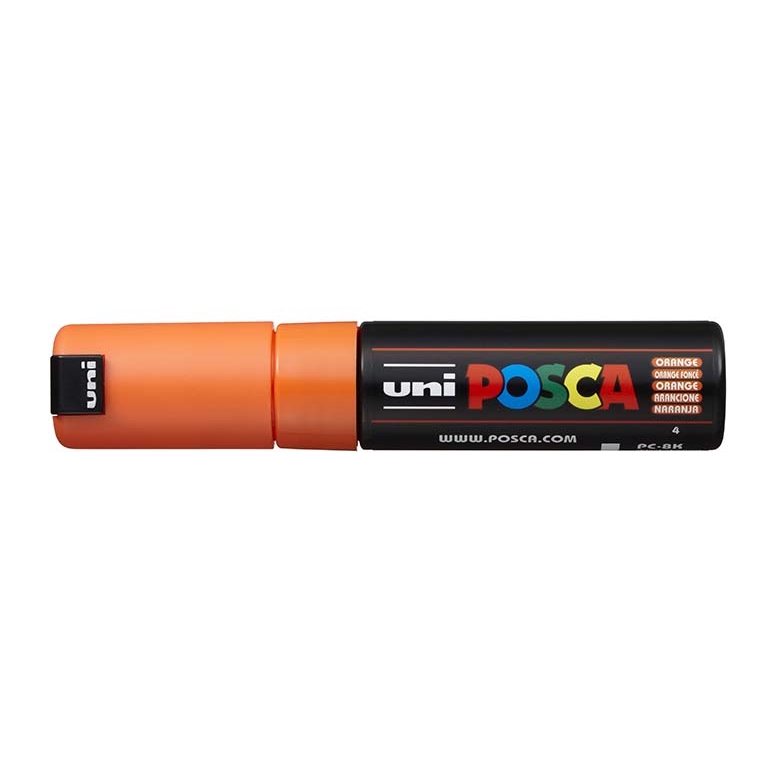 Akrylový popisovač Uni Posca PC-8K, 8 mm, oranžový