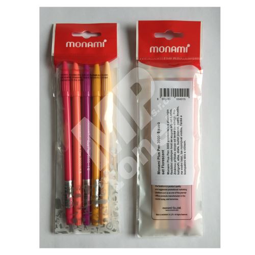 Popisovače Monami Plus Pen 3000 Florescent, sada 5 barev 1
