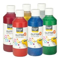 Sada barev Creall Glitter 6 × 250 ml, mix barev s glitter efektem 2 (1)