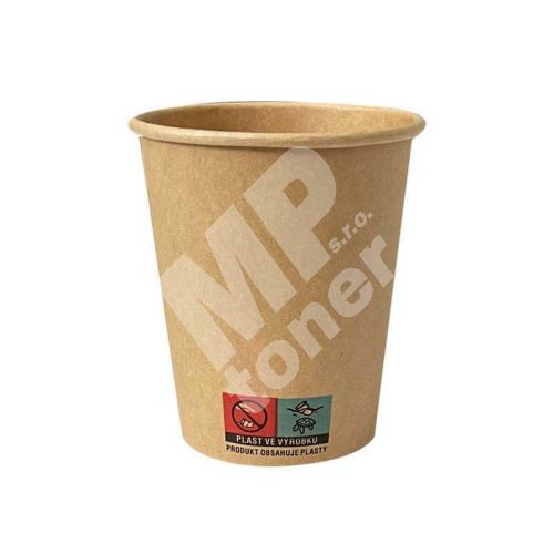Papírový kelímek 250 ml, kraft hnědý, 100 ks 1