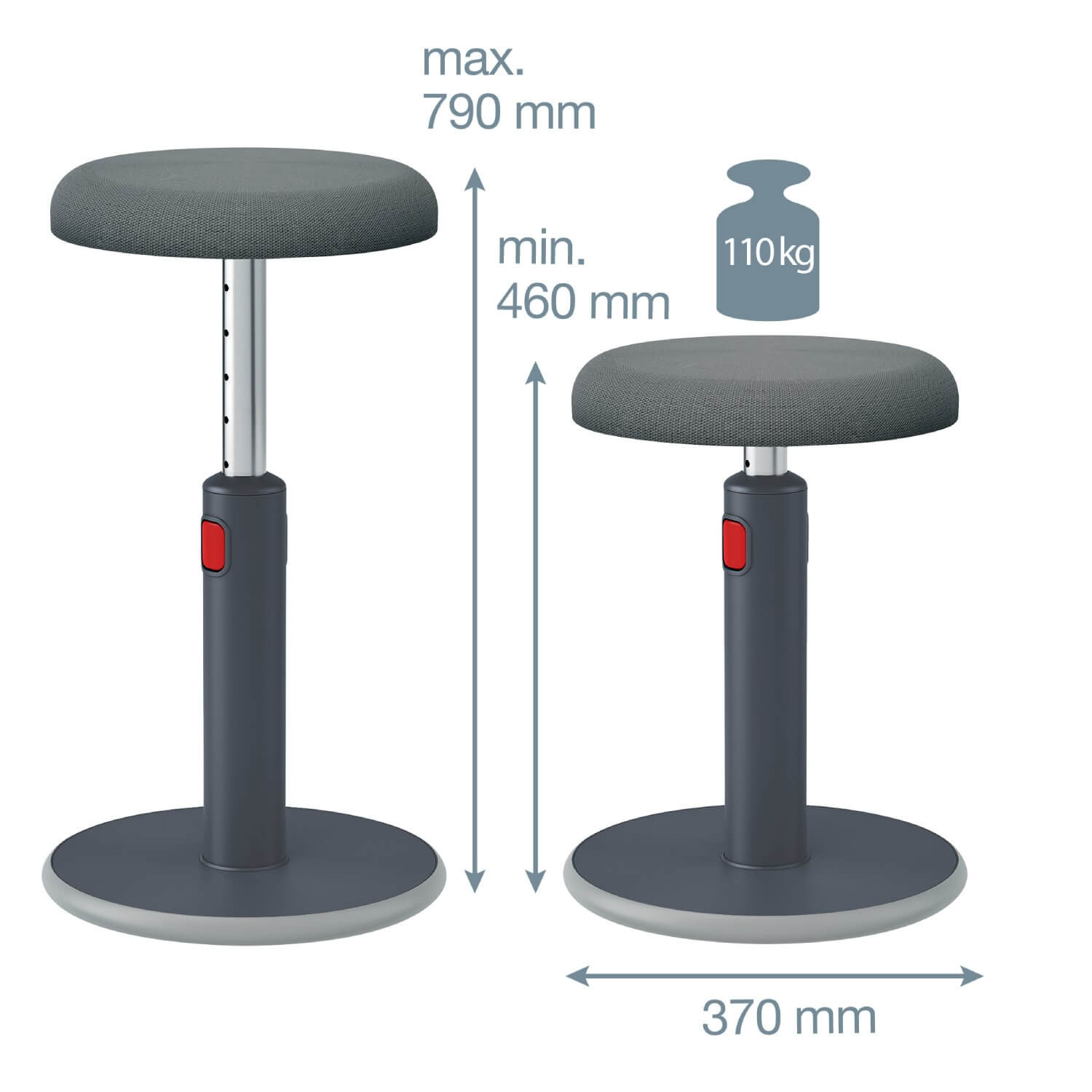 Ergonomická balanční židle Leitz Ergo Cosy, šedá