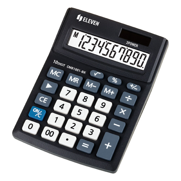 Kalkulačka Eleven CMB-1001-BK, černá, stolní, desetimístná, duální napájení