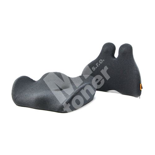 Ergonomický set bederní opěrky a podsedáku Powerton, paměťová pěna, antracit 1