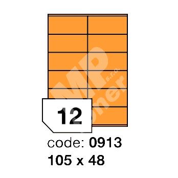 Samolepící etikety Rayfilm Office 105x48 mm 300 archů, fluo oranžová, R0133.0913D 1
