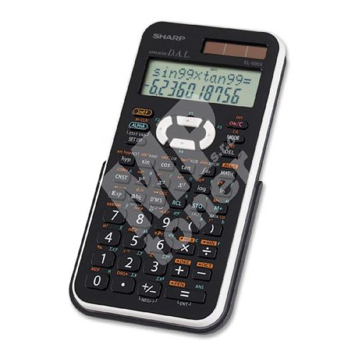 Sharp Kalkulačka EL-506XBWH, černo-bílá, vědecká 1