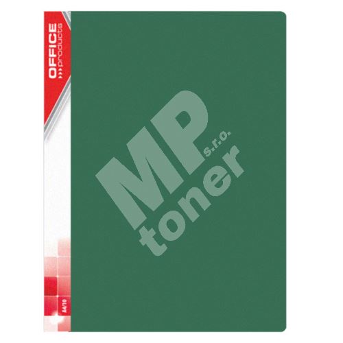 Office katalogová kniha, A4, PP, 10 kapes, zelená 1