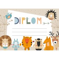 Diplom A4 Zvířátka, 1ks