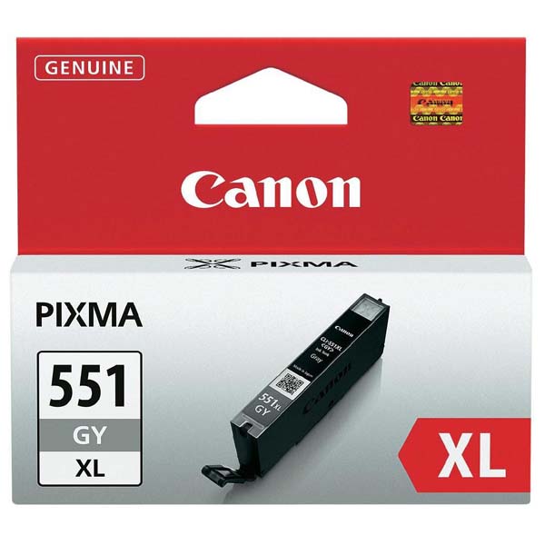 Inkoustová cartridge Canon CLI-551GY XL, iP7250, MG5450, MG6350, grey, originál