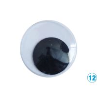 Oči samolepící kulaté Luma 12mm, 20ks Oči samolepící kulaté Luma 12mm, 20ks