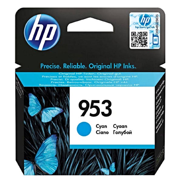 Inkoustová cartridge HP F6U12AE, OfficeJet Pro 8218, 8710, cyan, No.953, originál