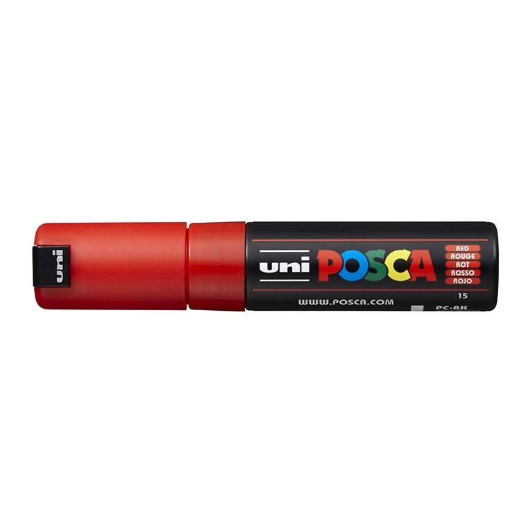 Akrylový popisovač Uni Posca PC-8K, 8 mm, červený