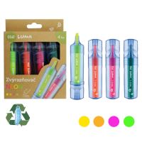 Zvýrazňovač Luma Eco neon, 4ks sada
