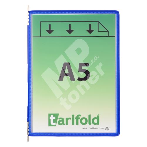 Tarifold závěsný rámeček s kapsou, A5, otevřený shora, modrý, 10 ks 1
