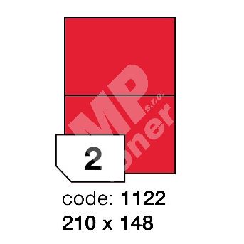Samolepící etikety Rayfilm Office 210x148 mm 100 archů, matně červená, R0122.1122A 1