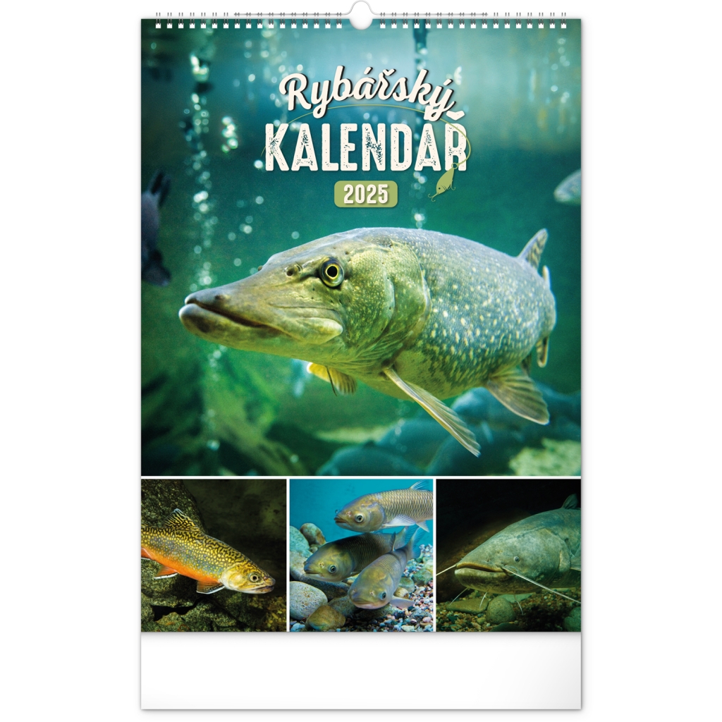 Nástěnný kalendář Notique Rybářský 2025, 33 x 46 cm