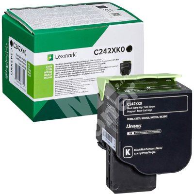 Toner Lexmark C242XK0, black, originál 1
