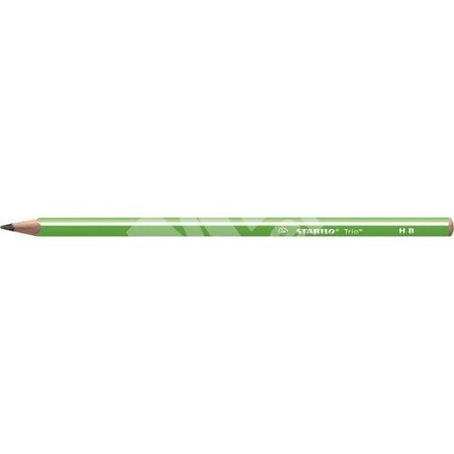 Grafitová tužka Stabilo Trio Neon, světle zelená, HB, trojhranná 1