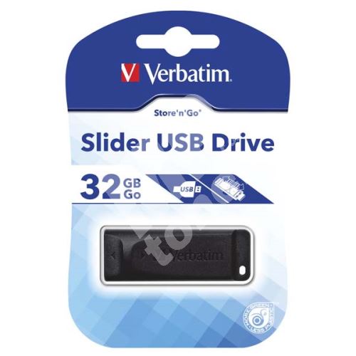Verbatim Slider 32GB, USB flash disk 2.0, 98697, černá 1