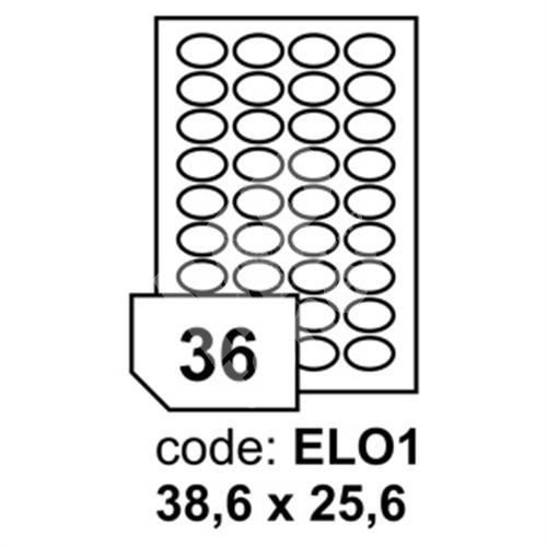 Samolepící etikety Rayfilm Office 38,6x25,6 mm 10 archů, inkjet, R0115.EL01F 1