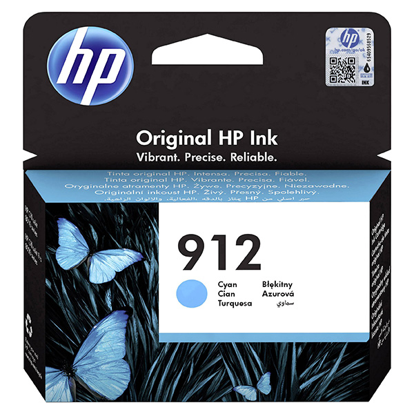 Inkoustová cartridge HP 3YL77AE, Officejet 8012, 8013, 8014, cyan, 912, originál