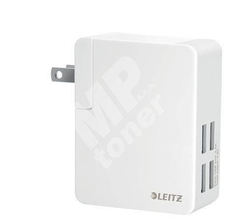 Cestovní nabíječka a power banka Leitz Complete, s adaptérem, 4 x USB, univerzální, 1
