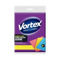 Houbové utěrky Vortex pro mokré čištění 18x18cm, 3 ks