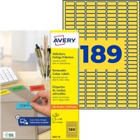 Mini etikety AVERY žluté 25,4 x 10 mm A4 - L6037-20