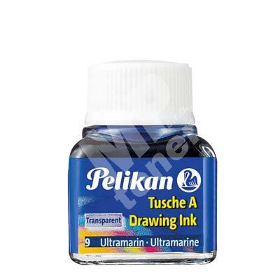Tuš Pelikan A523 10 ml, pro kreslicí pera, kreslicí brky a štětce, modrá 1