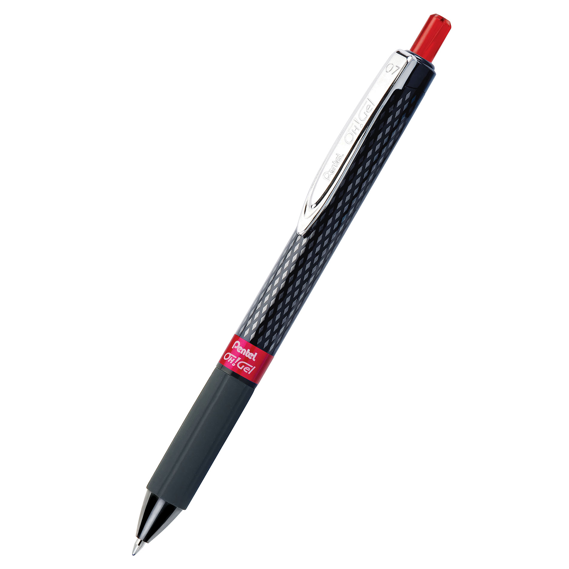 Gelové pero Pentel OH! Gel K497, 0,7mm, červené