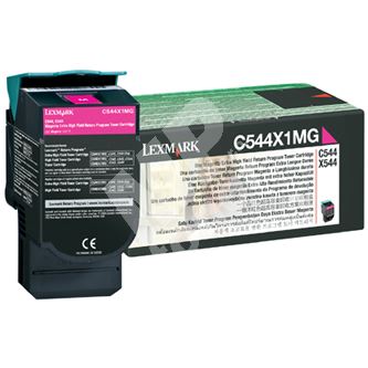 Toner Lexmark X544x, 0C544X1MG, červený, originál 1