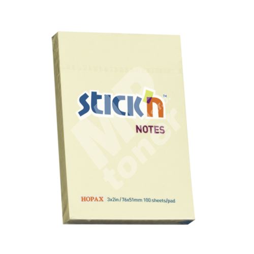 Samolepící bločky Stick n 76x51mm žlutá 100 listů 1