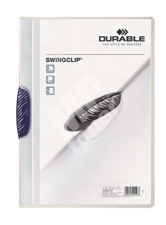 Desky s rychlovazačem Swingclip® 30, tmavě modrá, s klipem, A4, PP, DURABLE 1