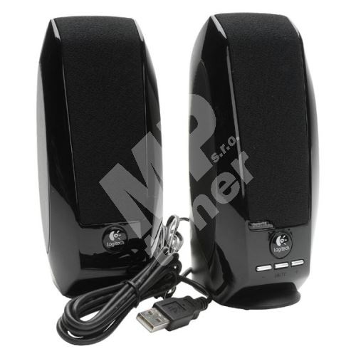 Logitech reproduktory S150, 2.0, 1,2W, ovládání hlasitosti, černé, přenosné, USB 1